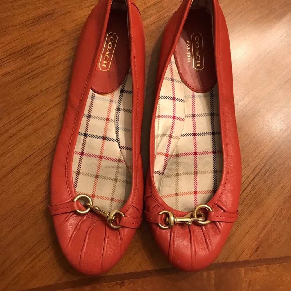 Coach signature flats with logo